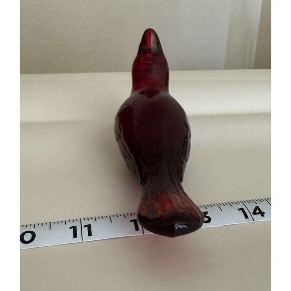 Fenton Cranberry  Bird Figure, Vintage Fenton Bird, Fenton Bird - Picture 2 of 5